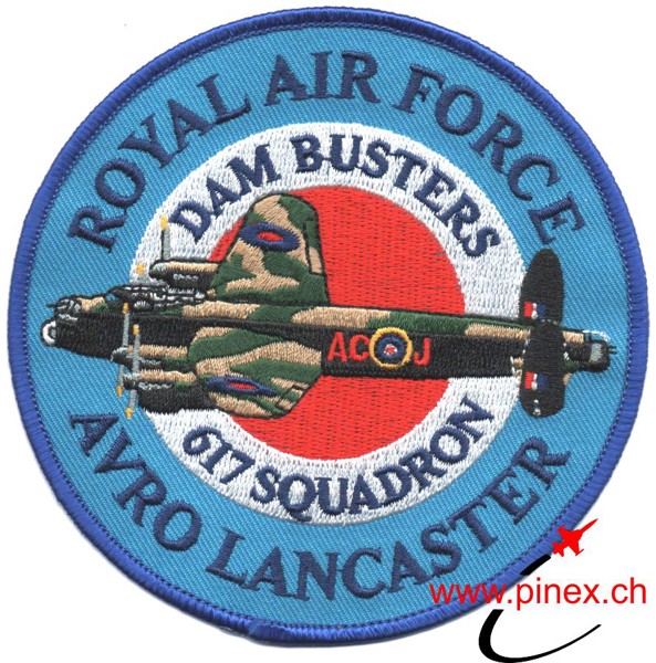 Bild von Royal Air Force Avro Lancaster Bomber Abzeichen 617 Squadron Dam Busters